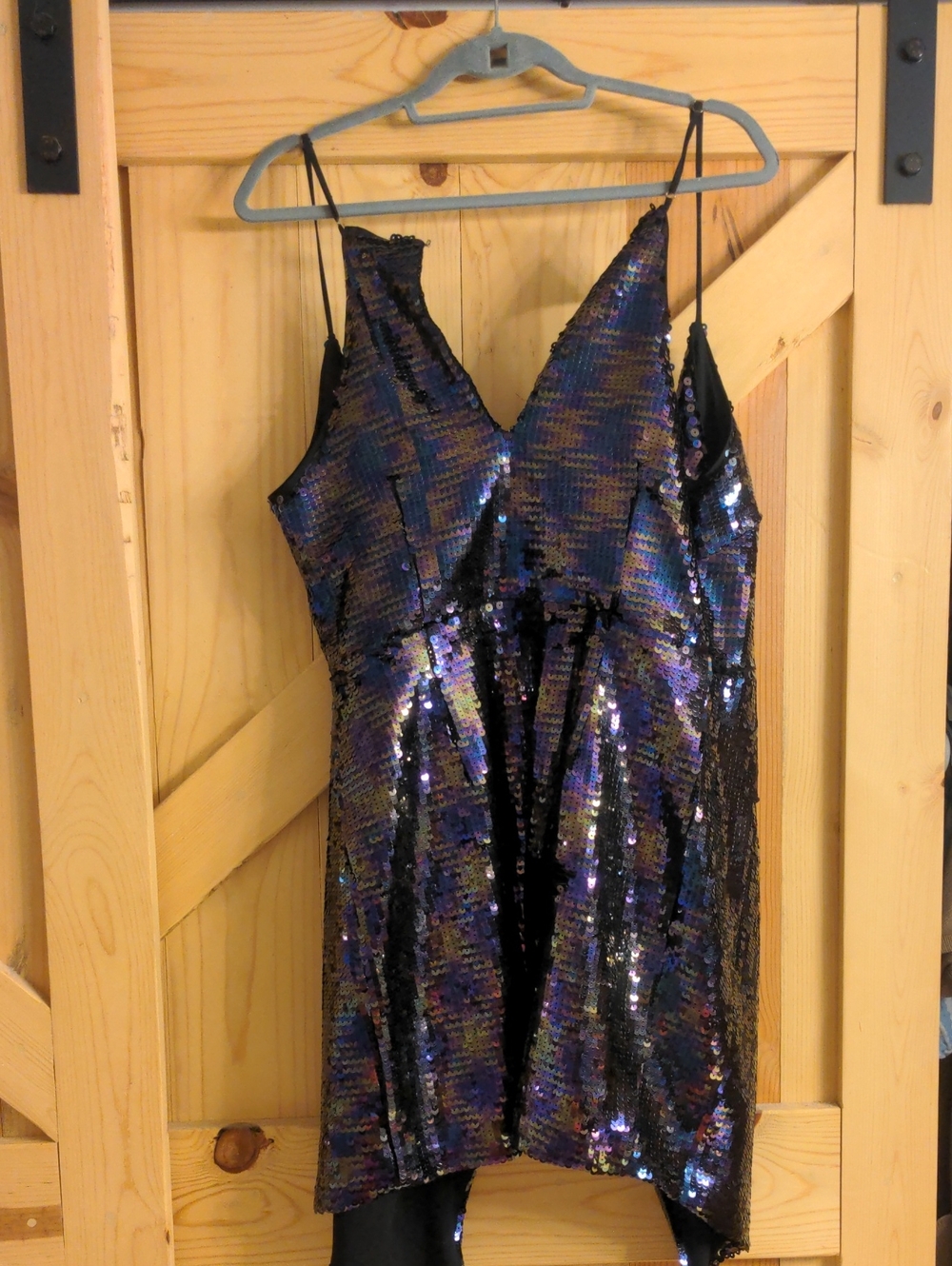 Sequin Halter Mini Dress